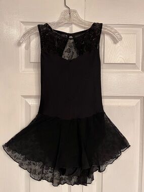 Wear Moi Black Lace Ballet Leotard with Skirt